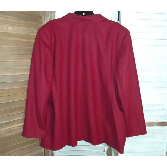 Pendleton-Wool Jacket-Red-Lined-Waist Coat/Blazer - Picture 2 of 10